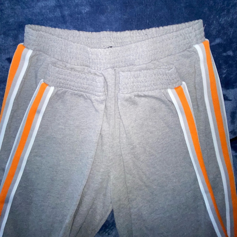 Orange Striped Grey Sweats